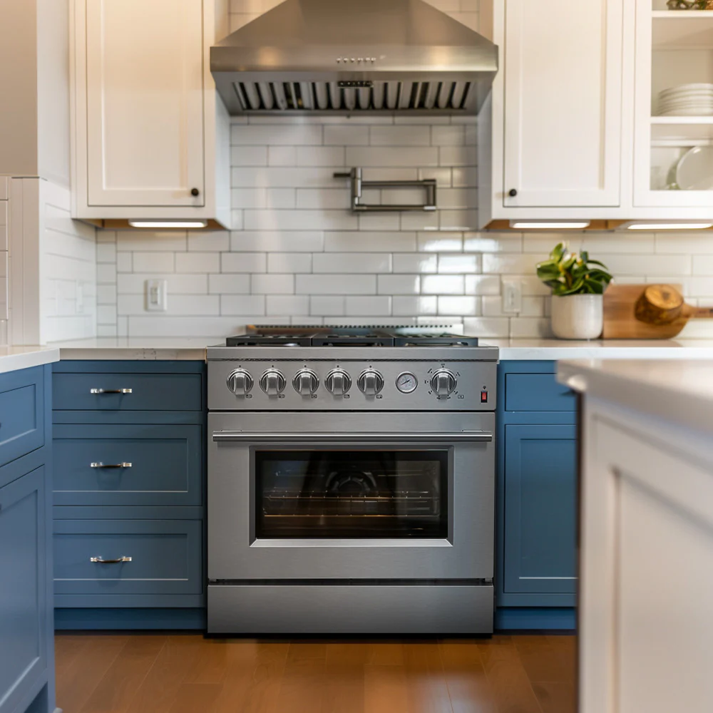 Forno Premium Stainless Steel Kitchen Package with Side-by-Side Refrigerator and Gas Range - FBDL-020-03-CAUS - Image 4