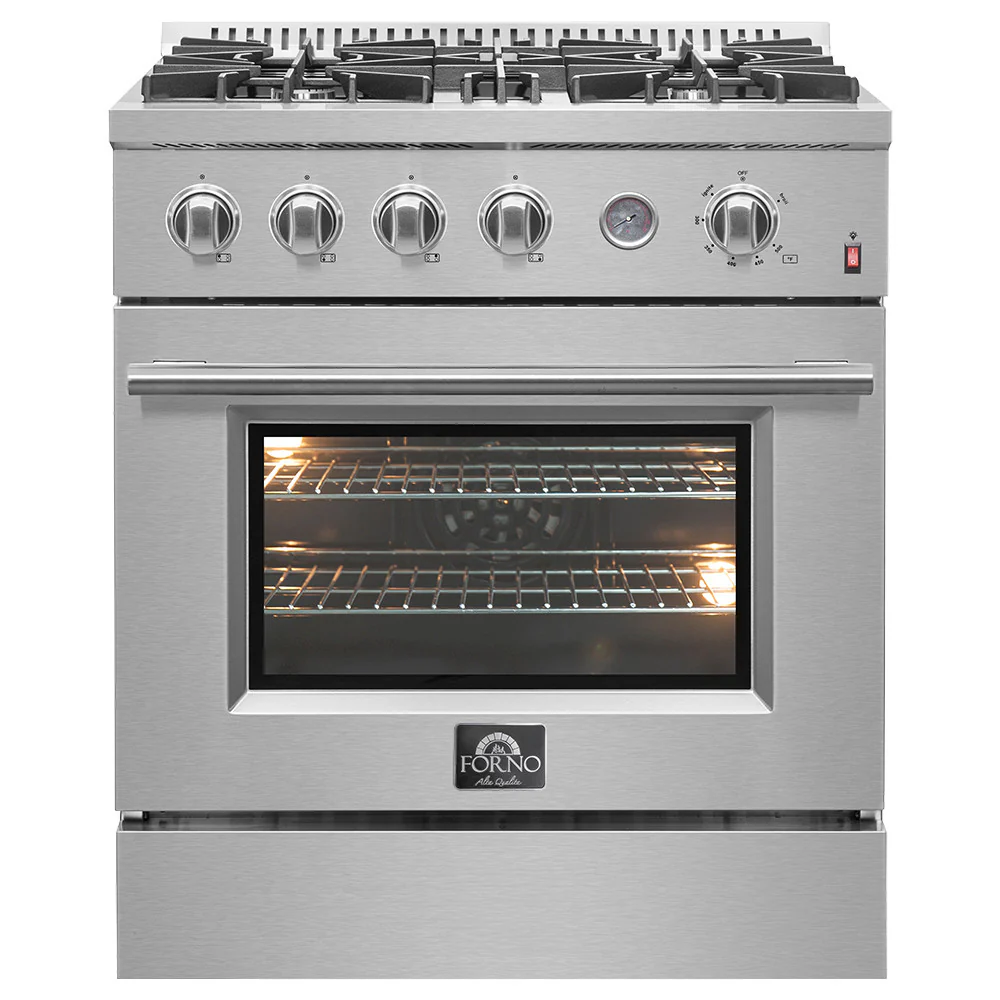 Forno Premium Stainless Steel Kitchen Package with Side-by-Side Refrigerator and Gas Range - FBDL-021-01CAUS - Image 2