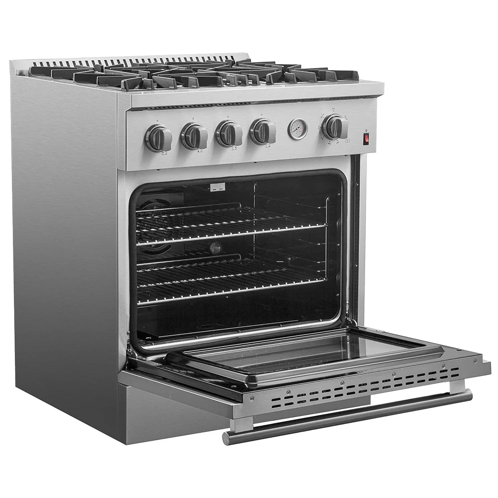 Forno Premium Stainless Steel Kitchen Package with Side-by-Side Refrigerator and Gas Range - FBDL-021-01CAUS - Image 3