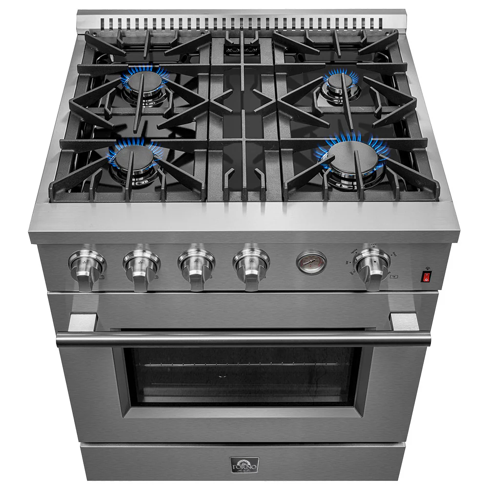 Forno Premium Stainless Steel Kitchen Package with Side-by-Side Refrigerator and Gas Range - FBDL-021-01CAUS - Image 4
