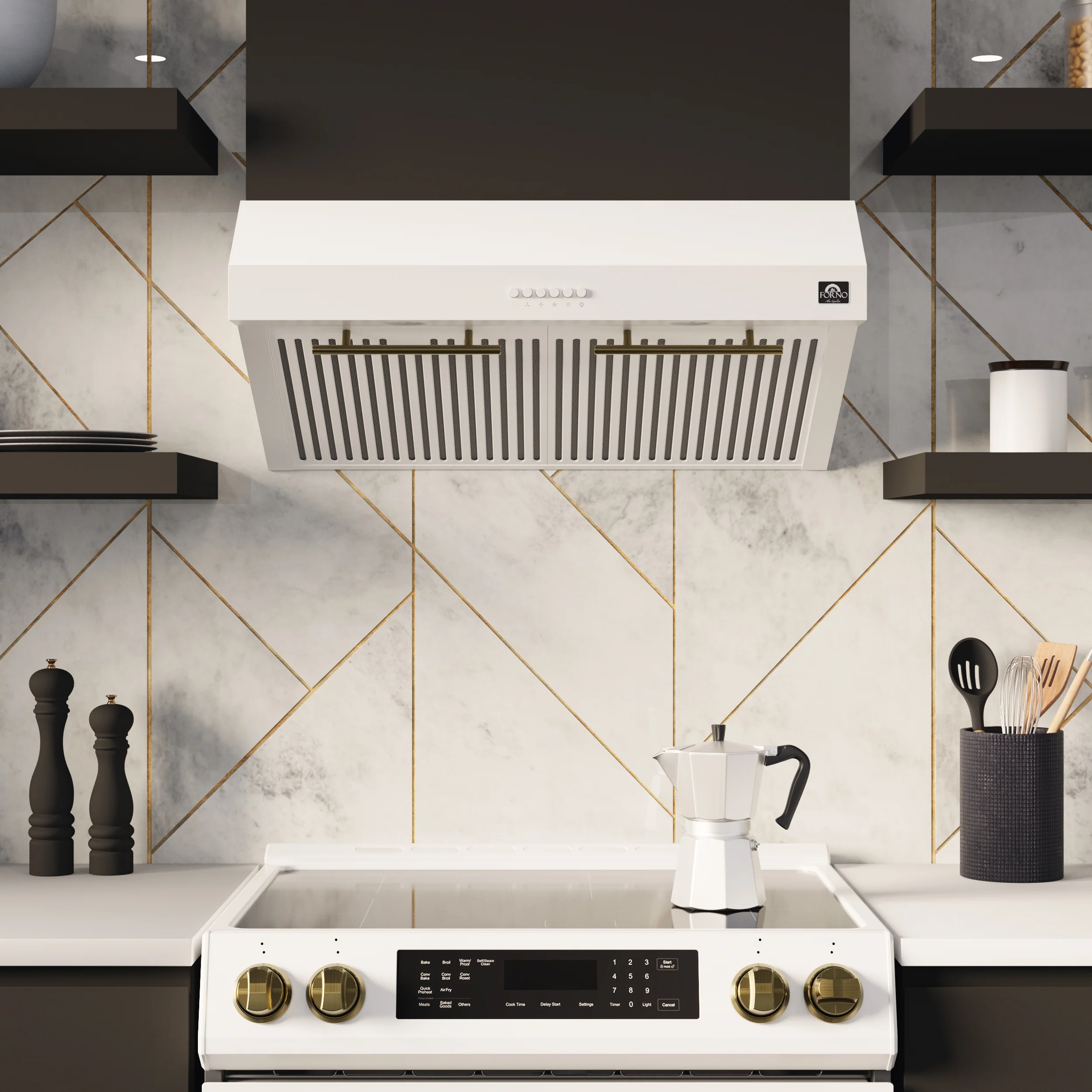 Forno Premium White Kitchen Package with Range and Range Hood - FBDL-002-03CA - Image 7