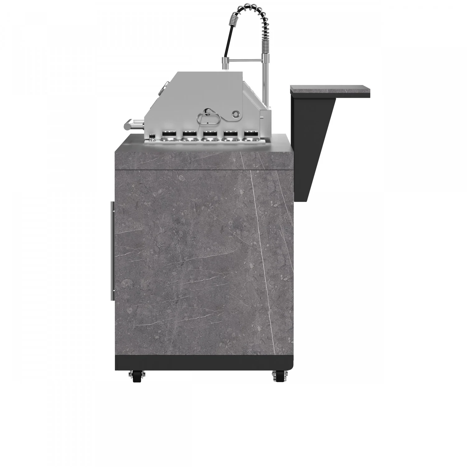 Forno Rimini Gray Countertop Outdoor Kitchen with 30" 62,600 BTU BBQ and Beverage Centre - FODKT2544BLK - Image 12