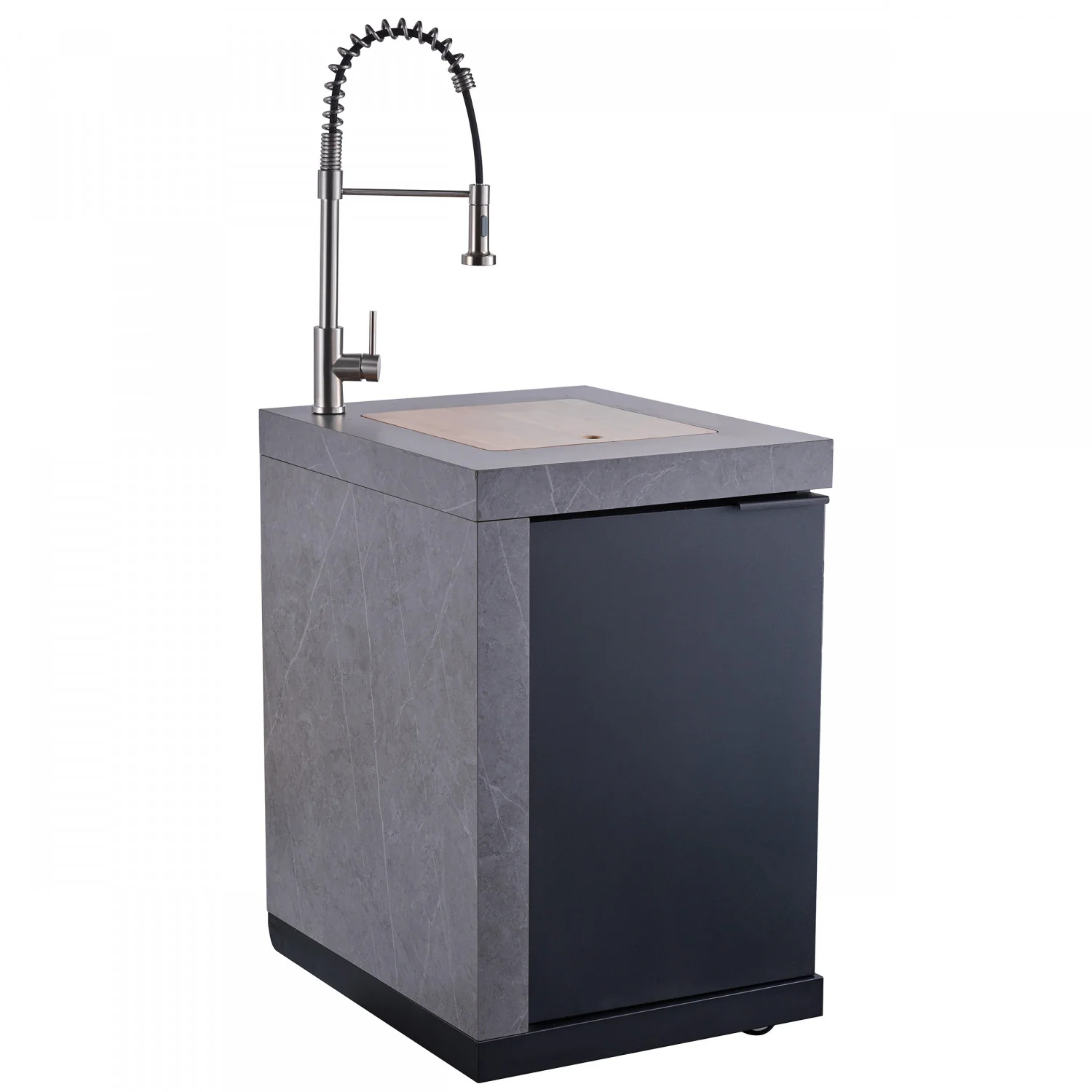 Forno Rimini Gray Countertop Outdoor Kitchen with 30" 62,600 BTU BBQ and Beverage Centre - FODKT2544BLK - Image 16