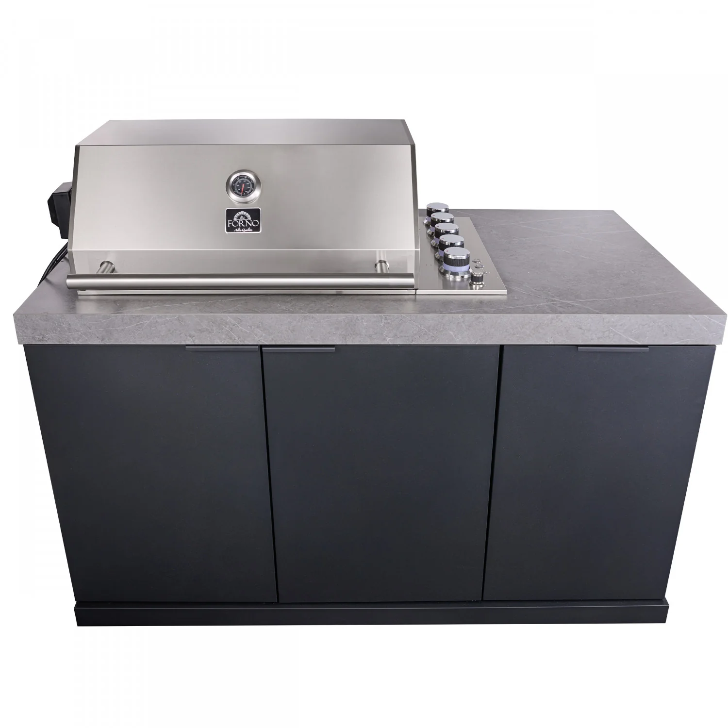Forno Rimini Gray Countertop Outdoor Kitchen with 30" 62,600 BTU BBQ and Beverage Centre - FODKT2544BLK - Image 20