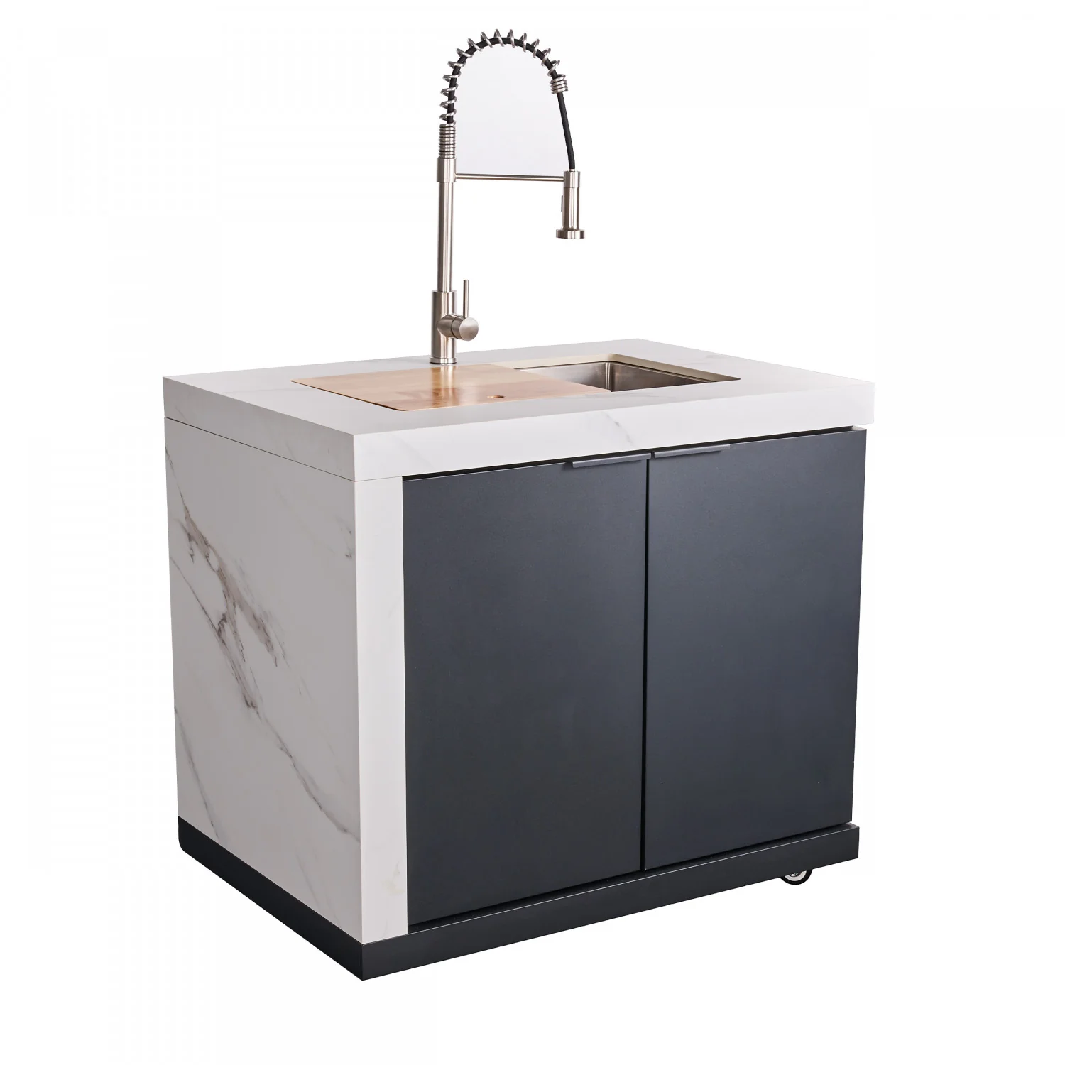 Forno Rimini White Countertop Outdoor Kitchen with 30" 62,600 BTU BBQ and 2 Beverage Centres (4.8 Cu. Ft.) - FODKT2575WHT - Image 15