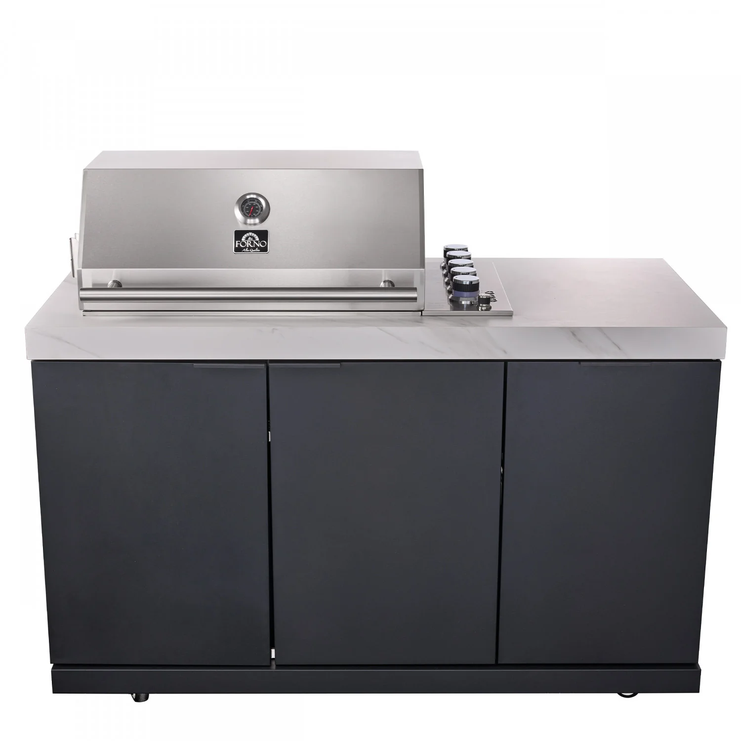 Forno Rimini White Countertop Outdoor Kitchen with 30" 62,600 BTU BBQ and 2 Beverage Centres (4.8 Cu. Ft.) - FODKT2575WHT - Image 5