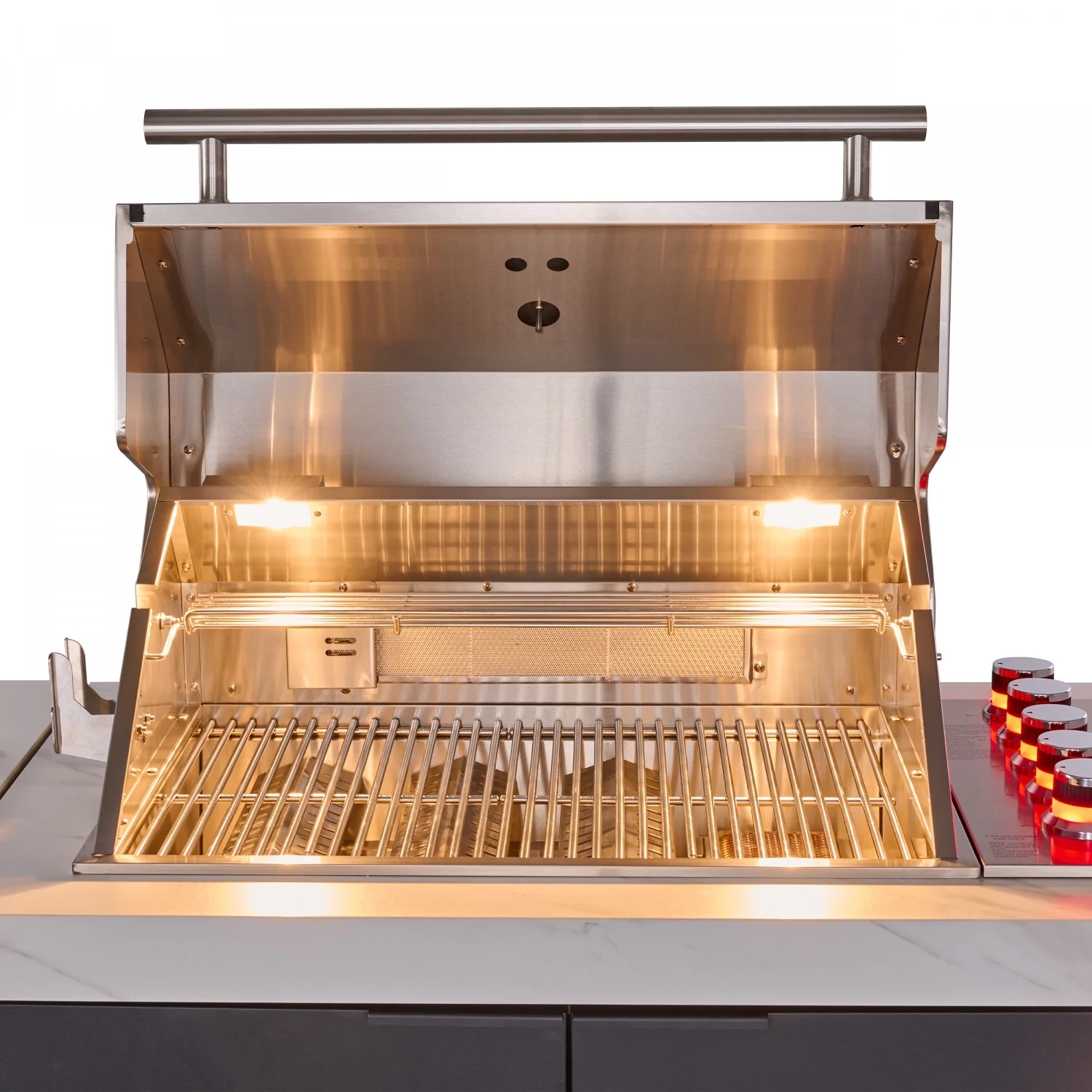 Forno Rimini White Countertop Outdoor Kitchen with 30" 62,600 BTU BBQ and 2 Beverage Centres (4.8 Cu. Ft.) - FODKT2575WHT - Image 6