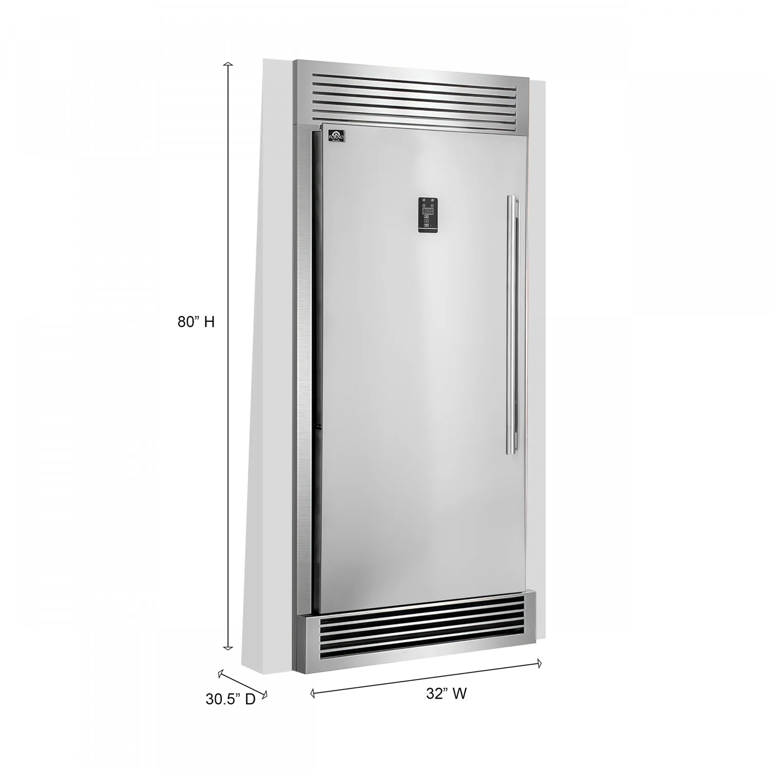 Forno Rizzuto 28" Stainless Steel Convertible Refrigerator/Freezer with Left Swing Door (13.8 Cu. Ft.) - FFFFD1933-32LS - Image 3