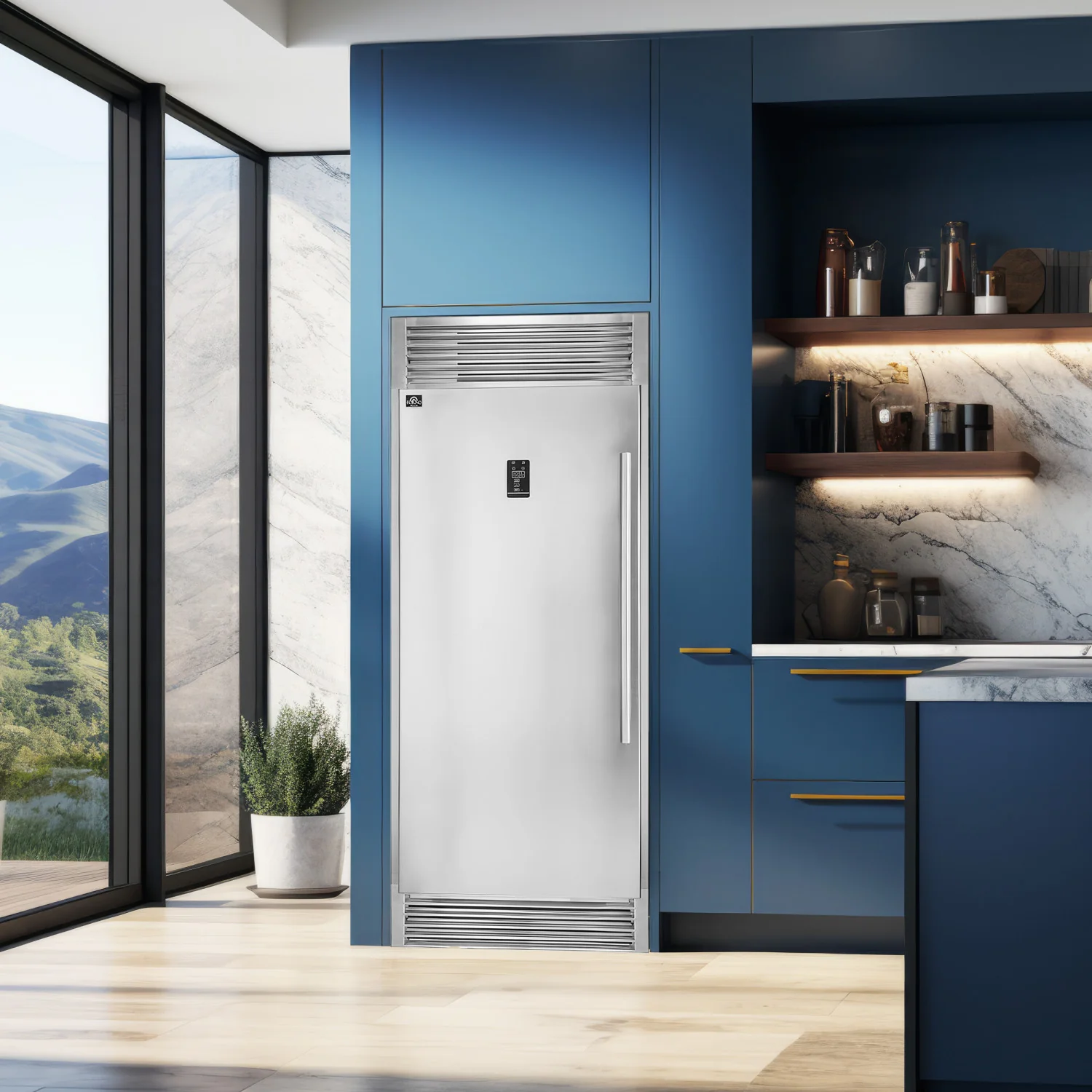 Forno Rizzuto 28" Stainless Steel Convertible Refrigerator/Freezer with Left Swing Door (13.8 Cu. Ft.) - FFFFD1933-32LS - Image 7
