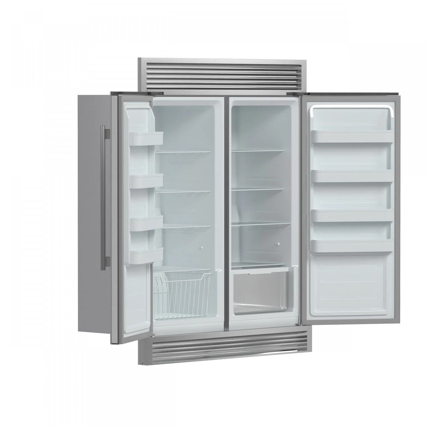 Forno Rizzuto 56" Stainless Steel 2-piece Convertible Refrigerator/Freezer (27.6 Cu. Ft.) - FFFFD1933-60S - Image 3
