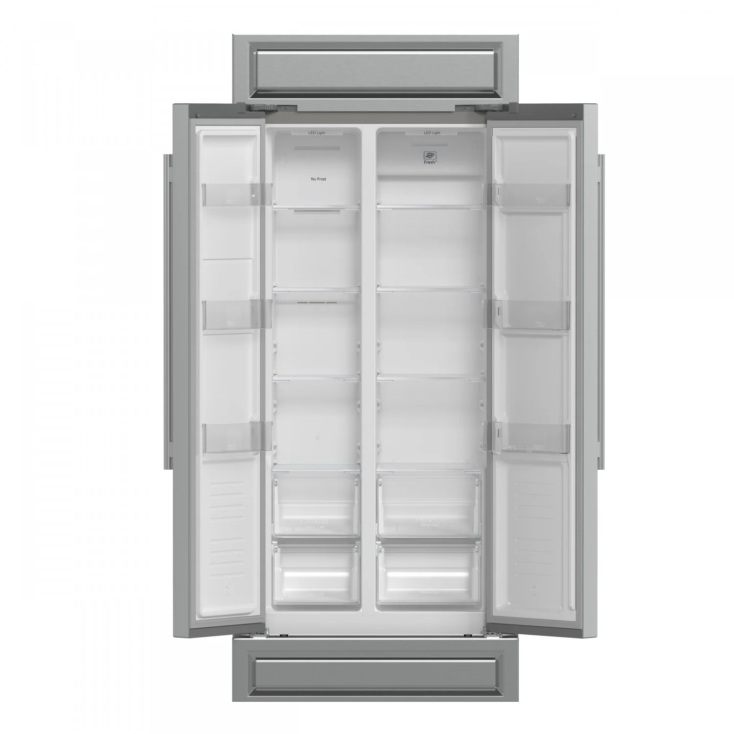 Forno Salerno 33" 15.6 Cu.Ft. Stainless Steel Built-in Side-by-Side Refrigerator - FFRBI1805-37MG - Image 2