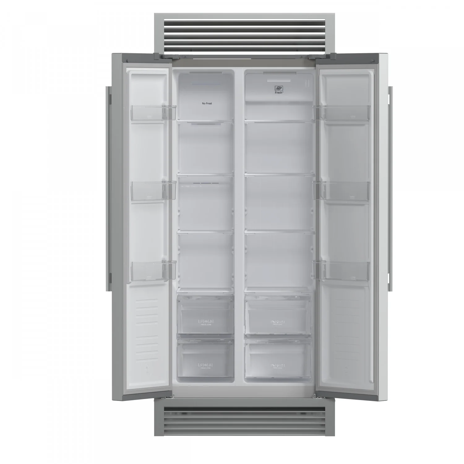 Forno Salerno 33" 15.6 Cu.Ft. Stainless Steel Built-in Side-by-Side Refrigerator - FFRBI1805-37SG - Image 4