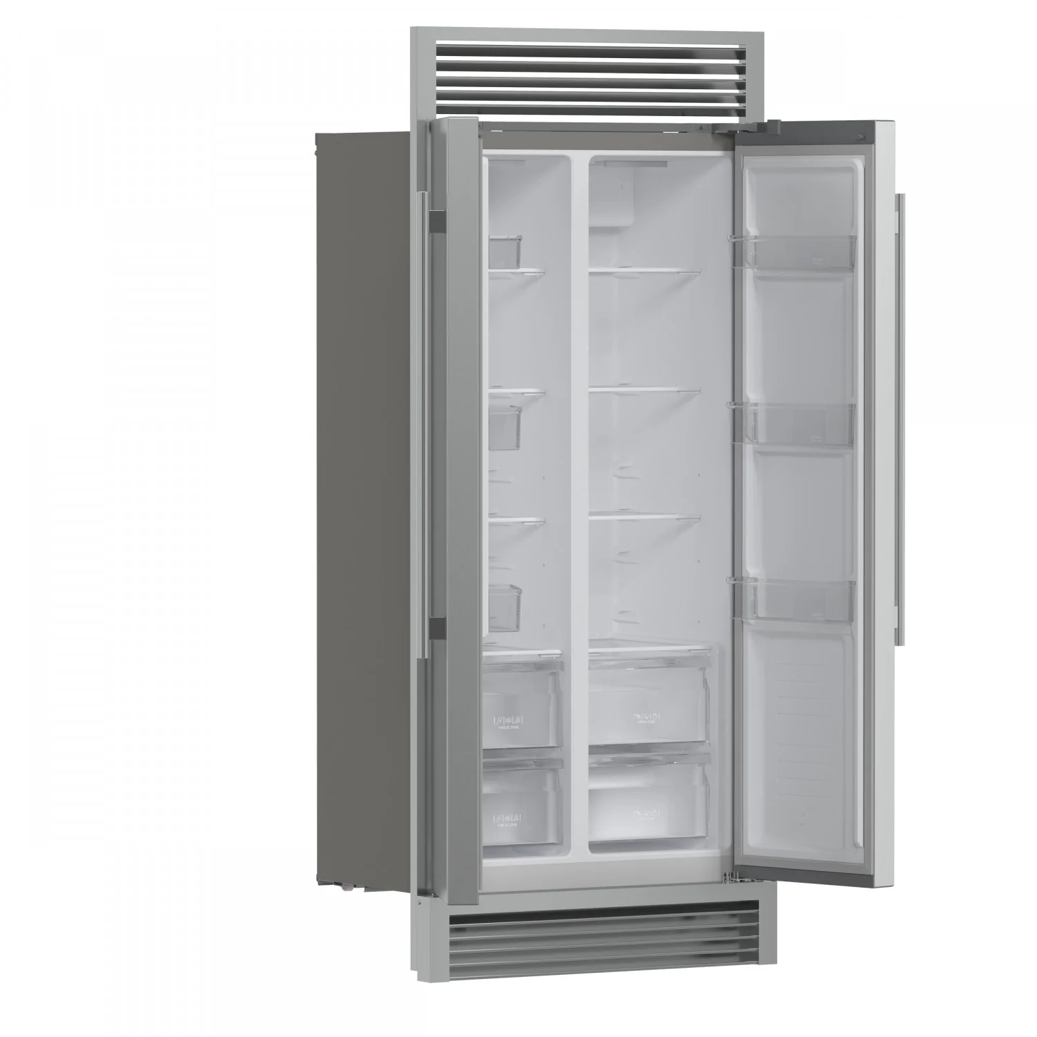 Forno Salerno 33" 15.6 Cu.Ft. Stainless Steel Built-in Side-by-Side Refrigerator - FFRBI1805-37SG - Image 5
