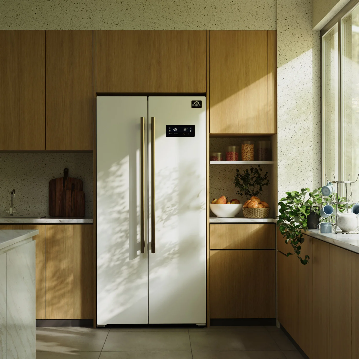 Forno Salerno 33" 15.6 Cu.Ft. White Freestanding Side-by-Side Refrigerator - FFRBI1805-33WHT - Image 18