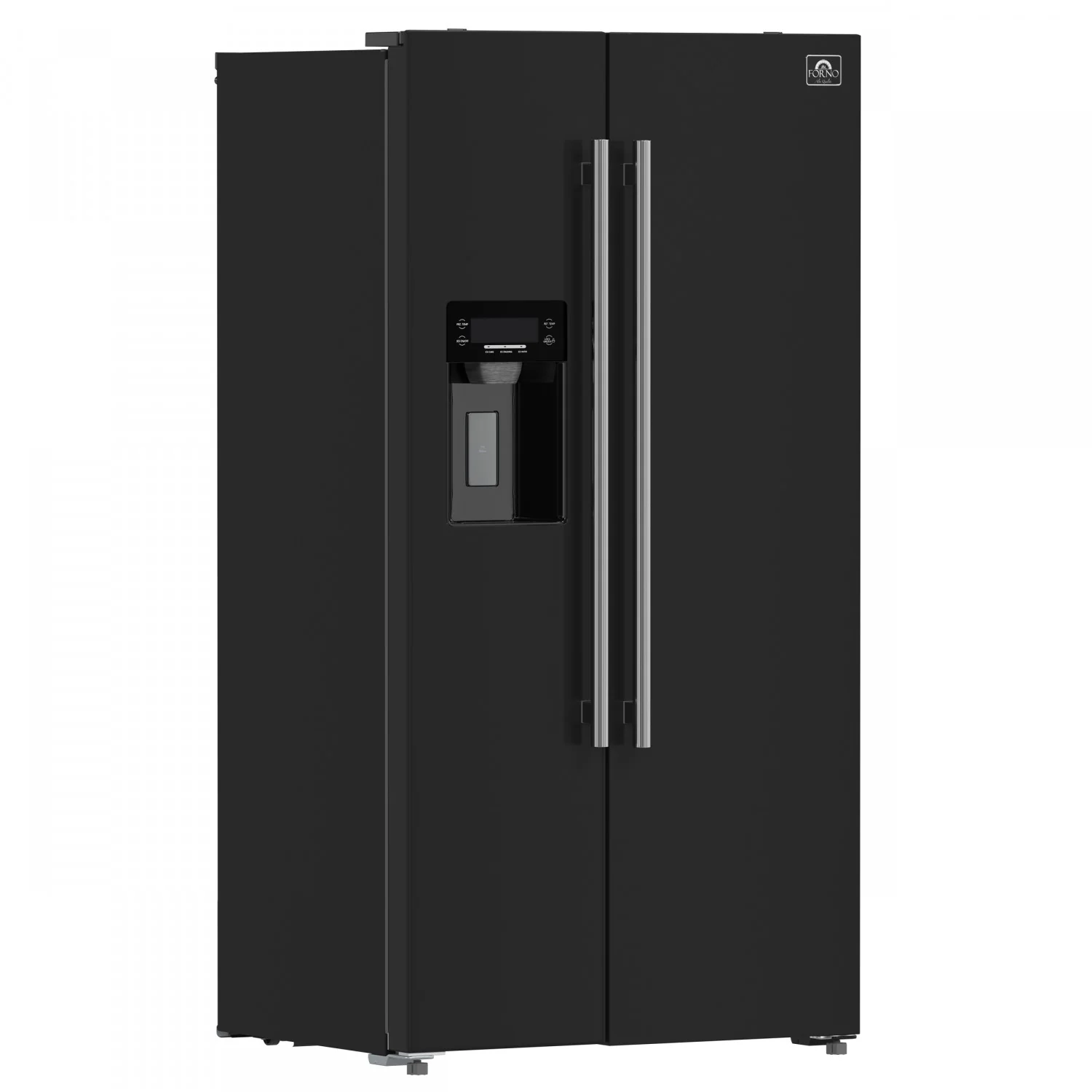 Forno Salerno 36" 20 Cu.Ft. Black Side-by-side Refrigerator with Ice & Water Dispenser - FFRBI1844-36BLK - Image 5