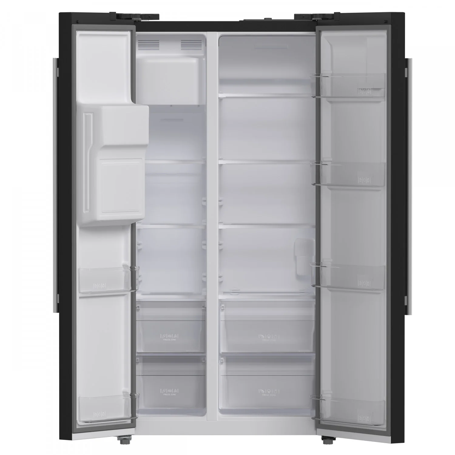 Forno Salerno 36" 20 Cu.Ft. Black Side-by-side Refrigerator with Ice & Water Dispenser - FFRBI1844-36BLK - Image 8