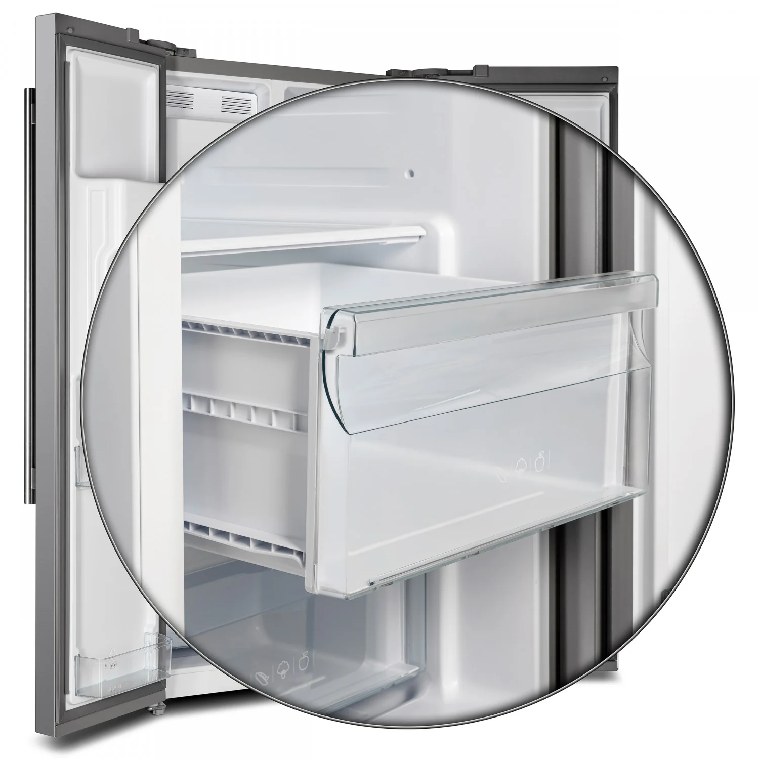 Forno Salerno 36" 20 Cu.Ft. Stainless Steel Freestanding Side-by-Side Refrigerator with Ice & Water Dispenser - FFRBI1844-36SB - Image 10