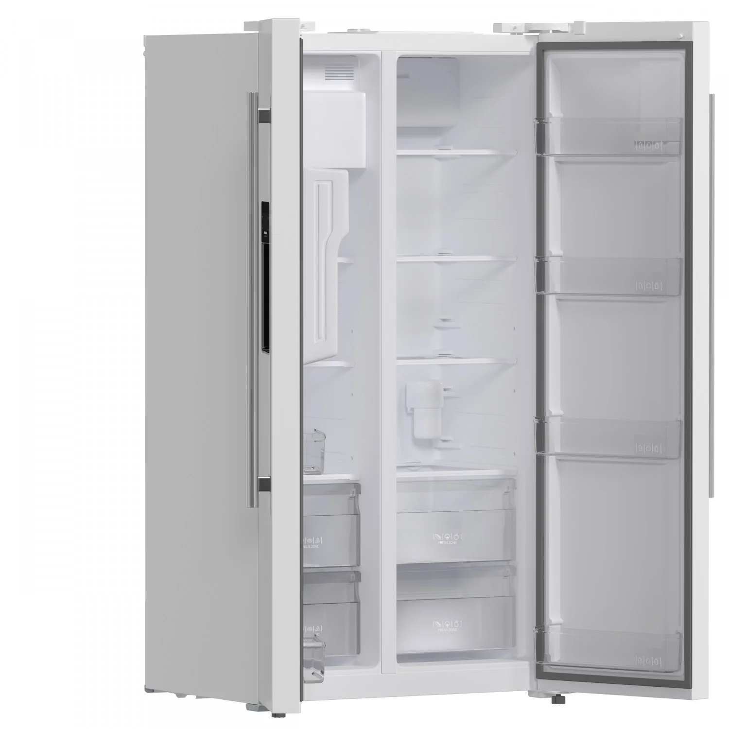 Forno Salerno 36" 20 Cu.Ft. White Side-by-Side Refrigerator with Ice & Water Dispenser - FFRBI1844-36WHT - Image 6