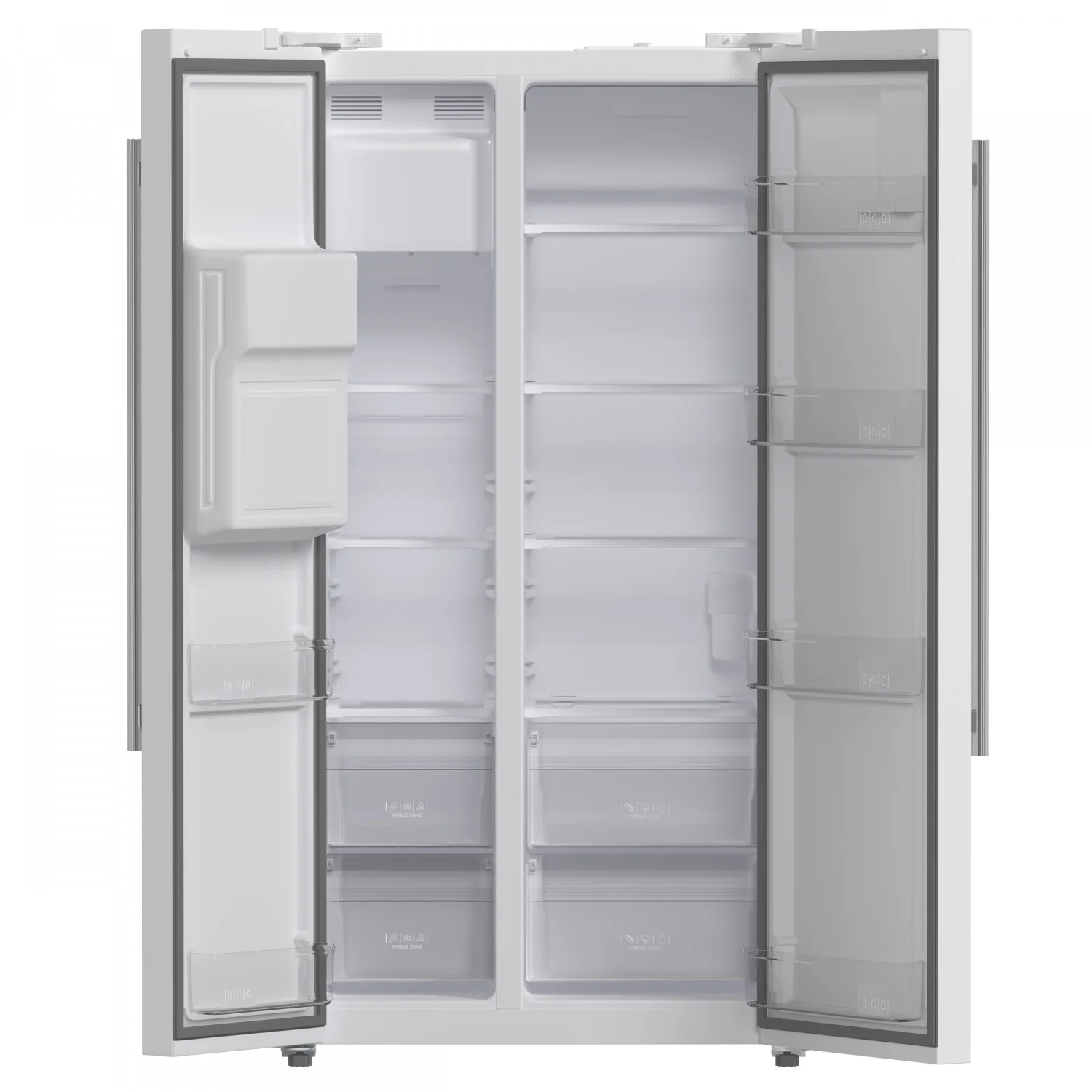 Forno Salerno 36" 20 Cu.Ft. White Side-by-Side Refrigerator with Ice & Water Dispenser - FFRBI1844-36WHT - Image 7