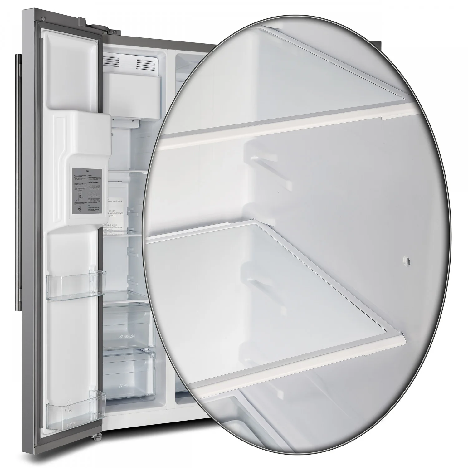 Forno Salerno 40" 20 Cu.Ft. Stainless Steel Built-in Side-by-Side Refrigerator with Ice & Water Dispenser - FFRBI1844-40SG - Image 9