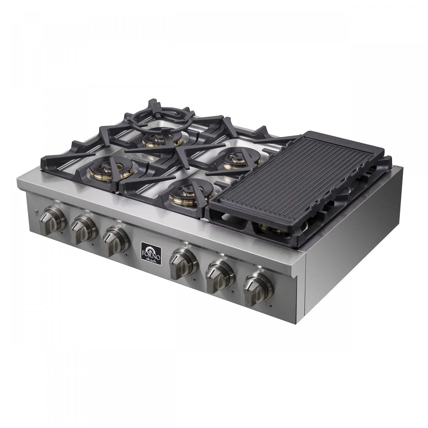 Forno Spezia Stainless Steel 36" Pro-style Gas Cooktop - FCTGS5751-36 - Image 4