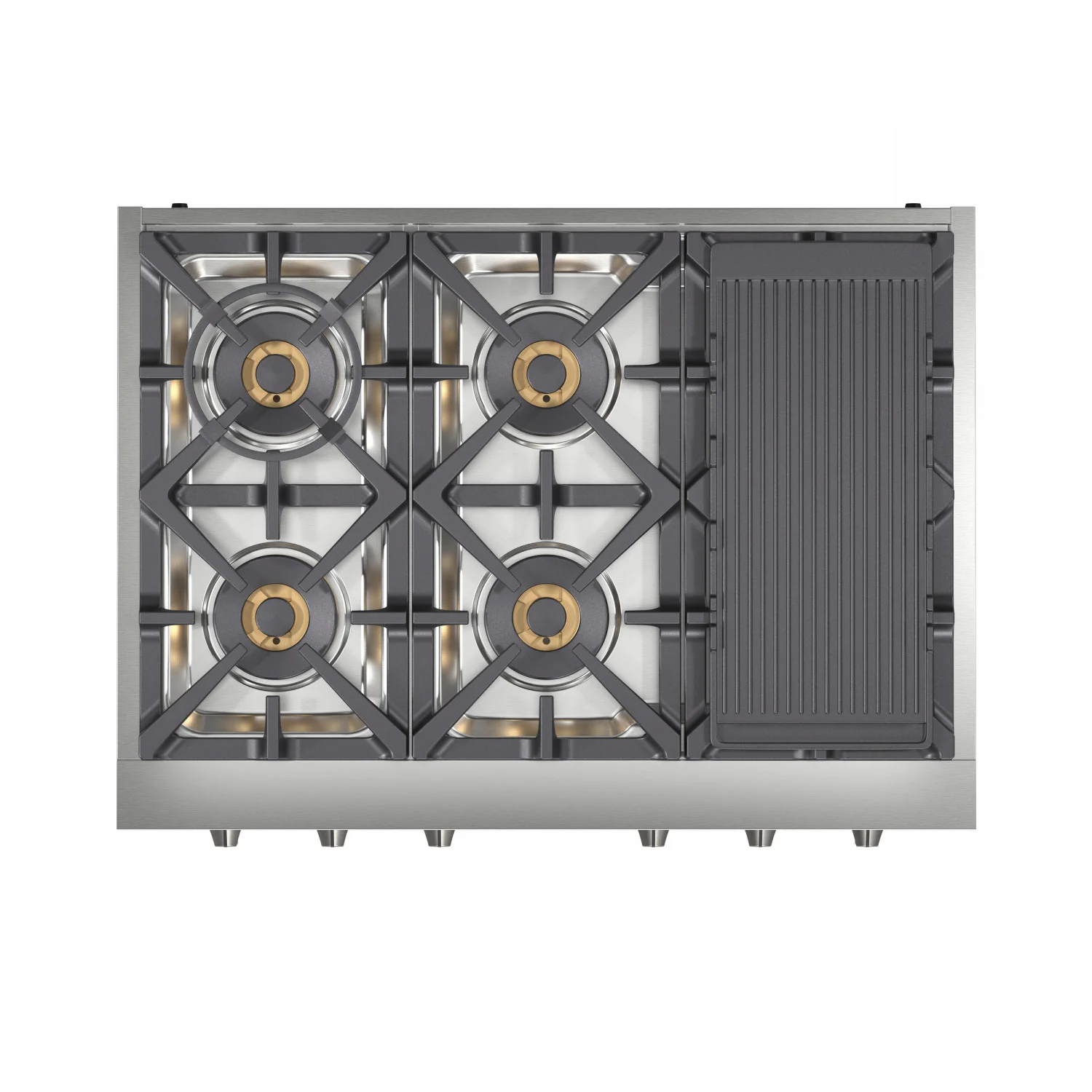 Forno Spezia Stainless Steel 36" Pro-style Gas Cooktop - FCTGS5751-36 - Image 6