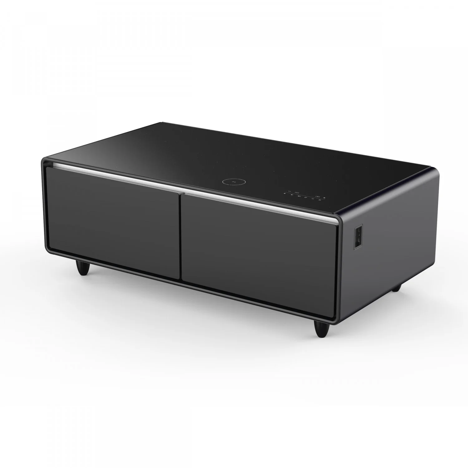 Forno Tavolo Smart Coffee Table With Dual Refrigerator Drawers - Black - FCTFR7006-51BLK - Image 11