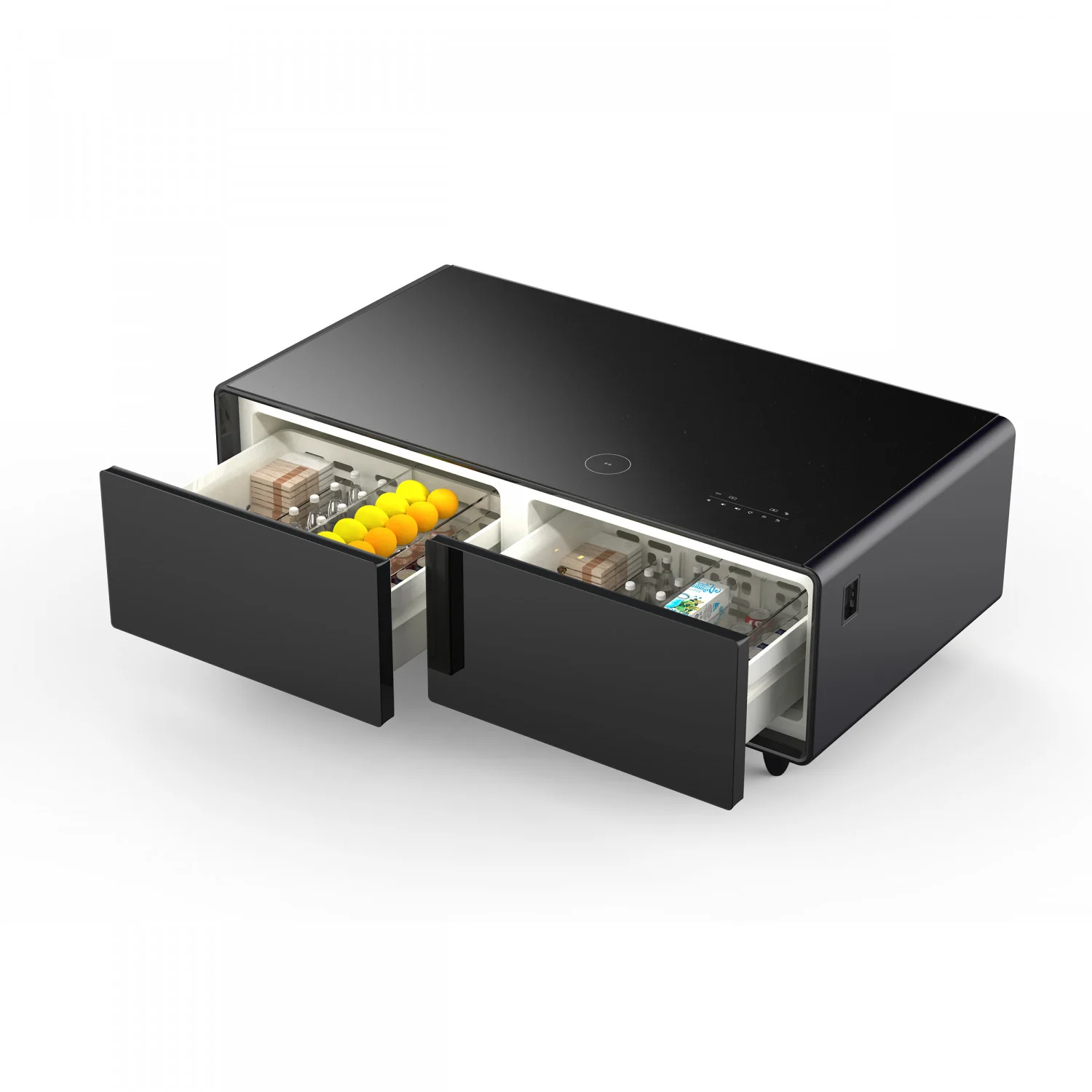 Forno Tavolo Smart Coffee Table With Dual Refrigerator Drawers - Black - FCTFR7006-51BLK - Image 12