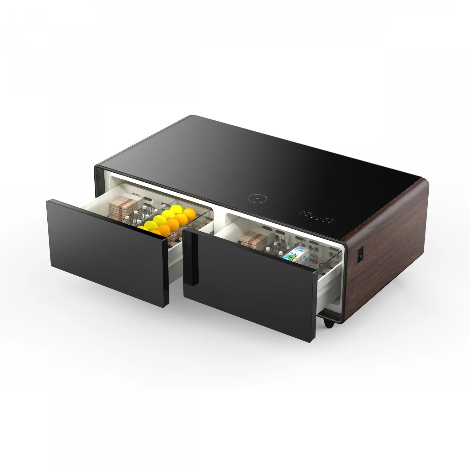 Forno Tavolo Smart Coffee Table With Dual Refrigerator Drawers - Wood - FCTFR7006-51WD - Image 4