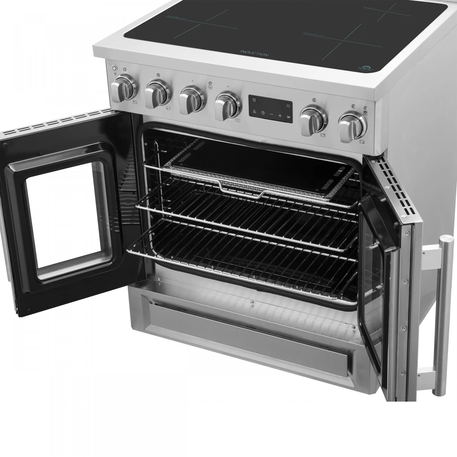 Forno Torino Stainless Steel 30" True Convection Induction Range with Air Fry and Air Sous Vide (4.32 Cu. Ft.) - FFSIN0950-30 - Image 12