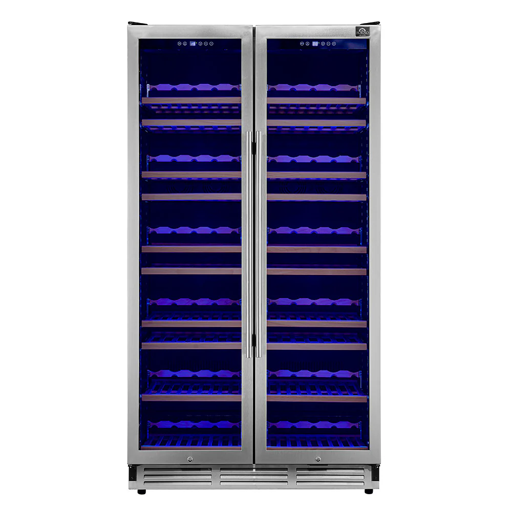 Forno Vernazza 40" 25 Cu.Ft. Stainless Steel 166 Bottle Dual Zone Wine Cellar - FWCDR6642-40S - Image 2