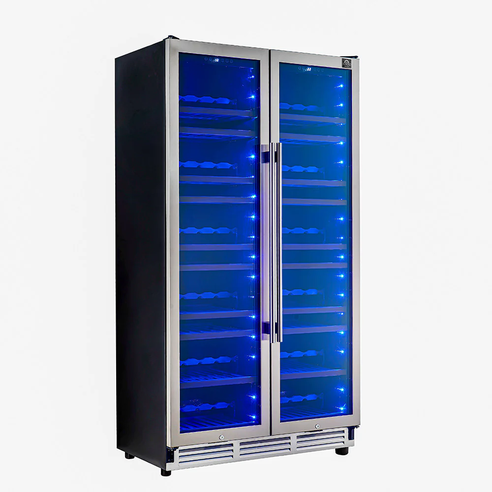 Forno Vernazza 40" 25 Cu.Ft. Stainless Steel 166 Bottle Dual Zone Wine Cellar - FWCDR6642-40S - Image 3
