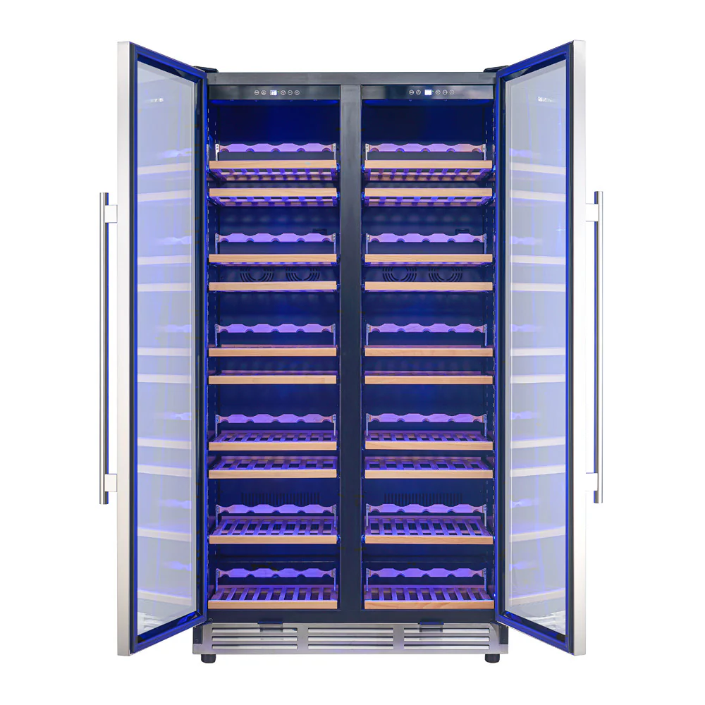 Forno Vernazza 40" 25 Cu.Ft. Stainless Steel 166 Bottle Dual Zone Wine Cellar - FWCDR6642-40S - Image 4