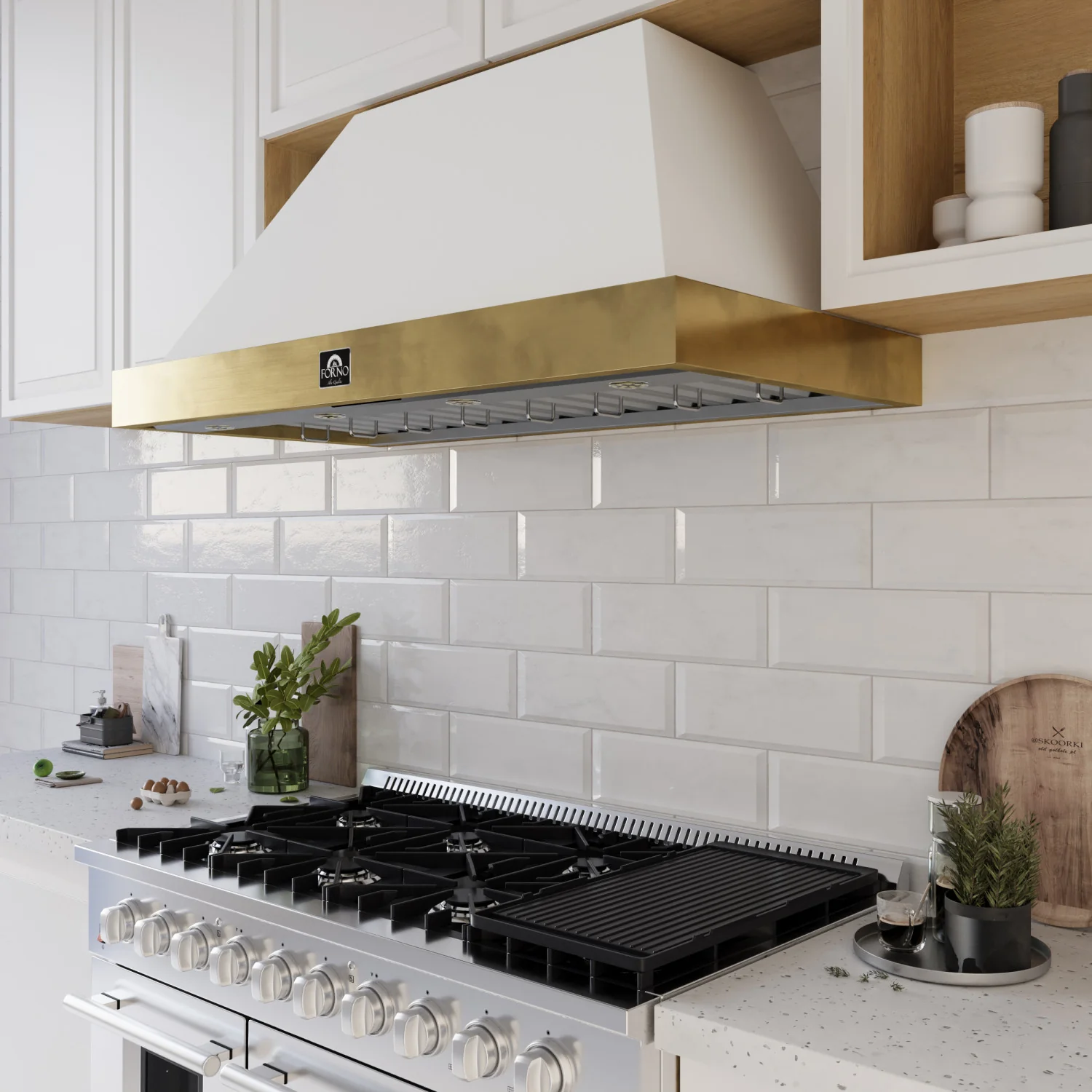 Forno Vittorio White 48" 600 CFM Wall Mounted Range Hood - FRHWM5078-48WHT - Image 12