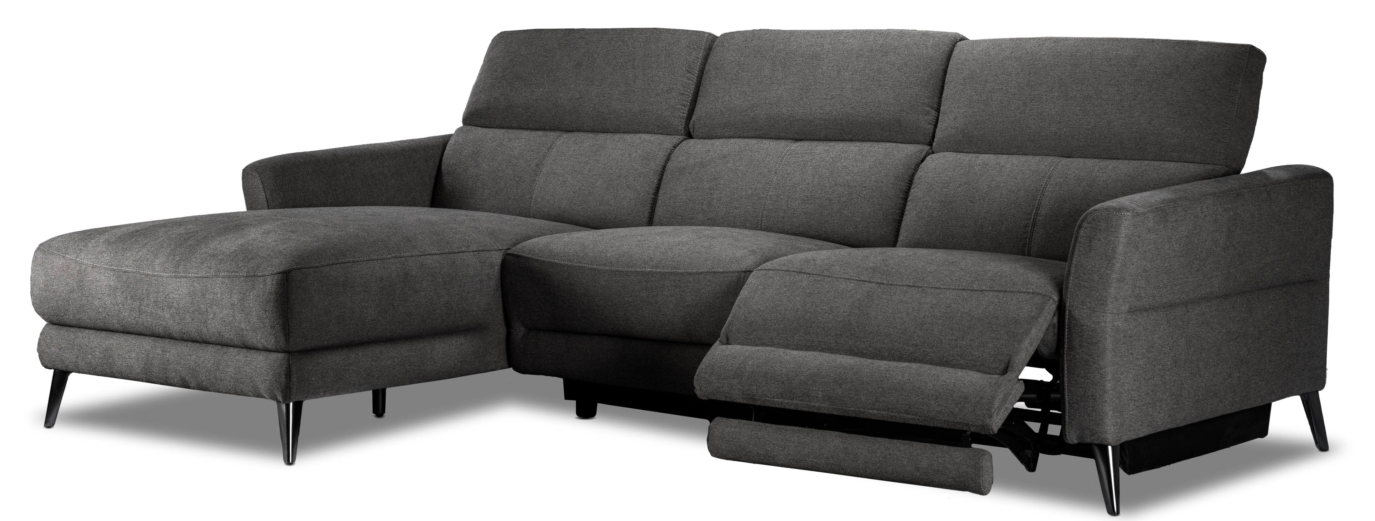 Francesca 2-Piece Power Reclining Sectional with Left-Facing Chaise - Starburst Metal - Image 2