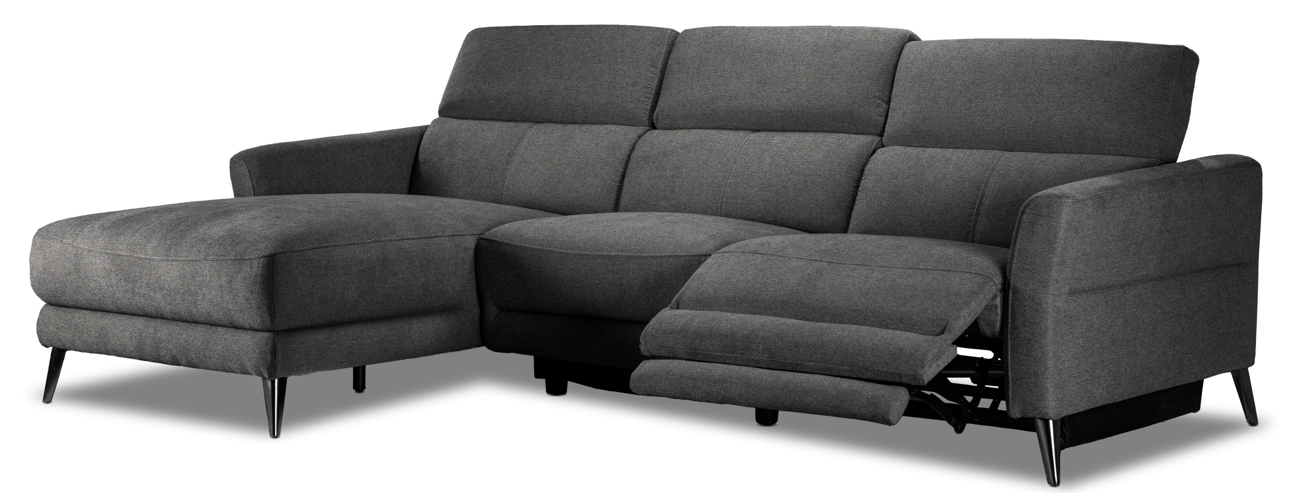 Francesca 2-Piece Power Reclining Sectional with Left-Facing Chaise - Starburst Metal - Image 3