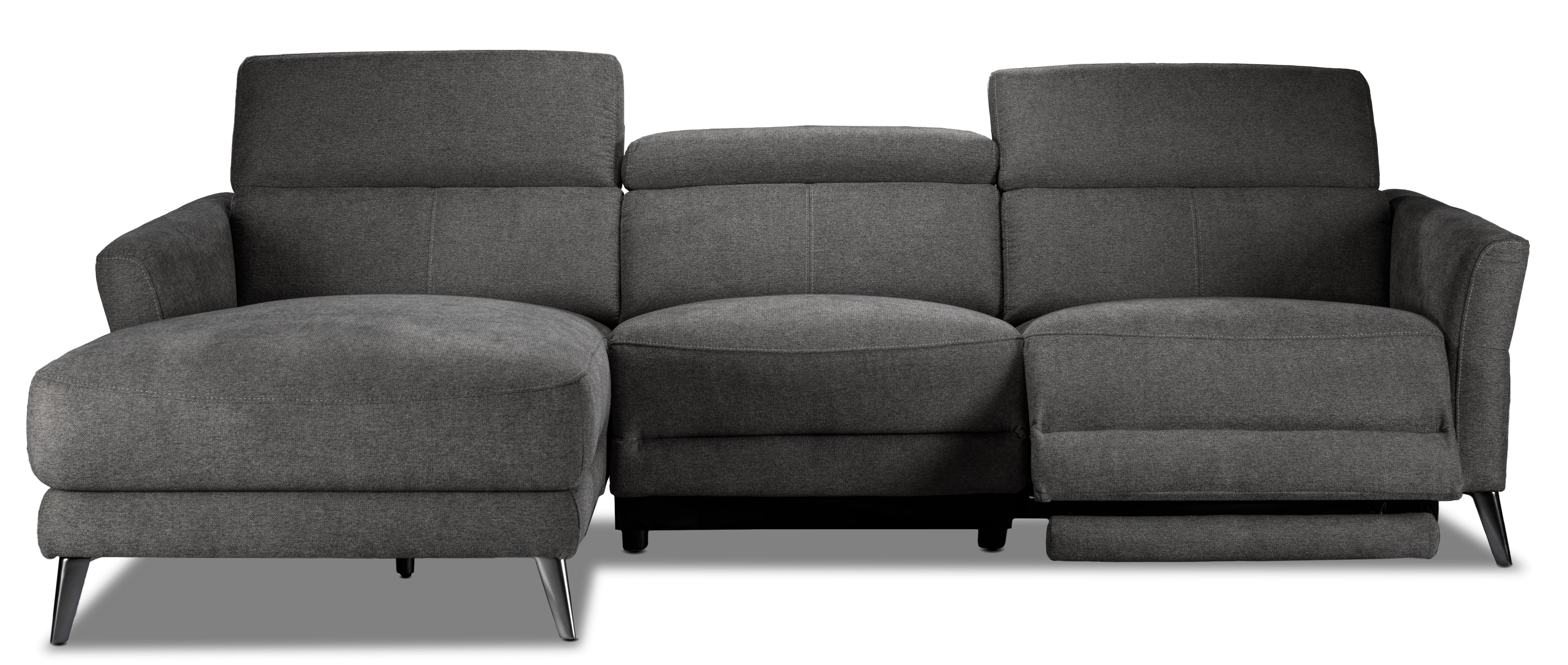 Francesca 2-Piece Power Reclining Sectional with Left-Facing Chaise - Starburst Metal - Image 9