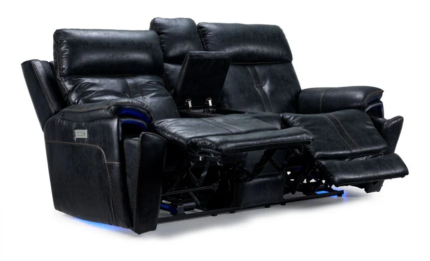 Franco Triple Power Reclining Loveseat with Console - Eclipse - Image 2