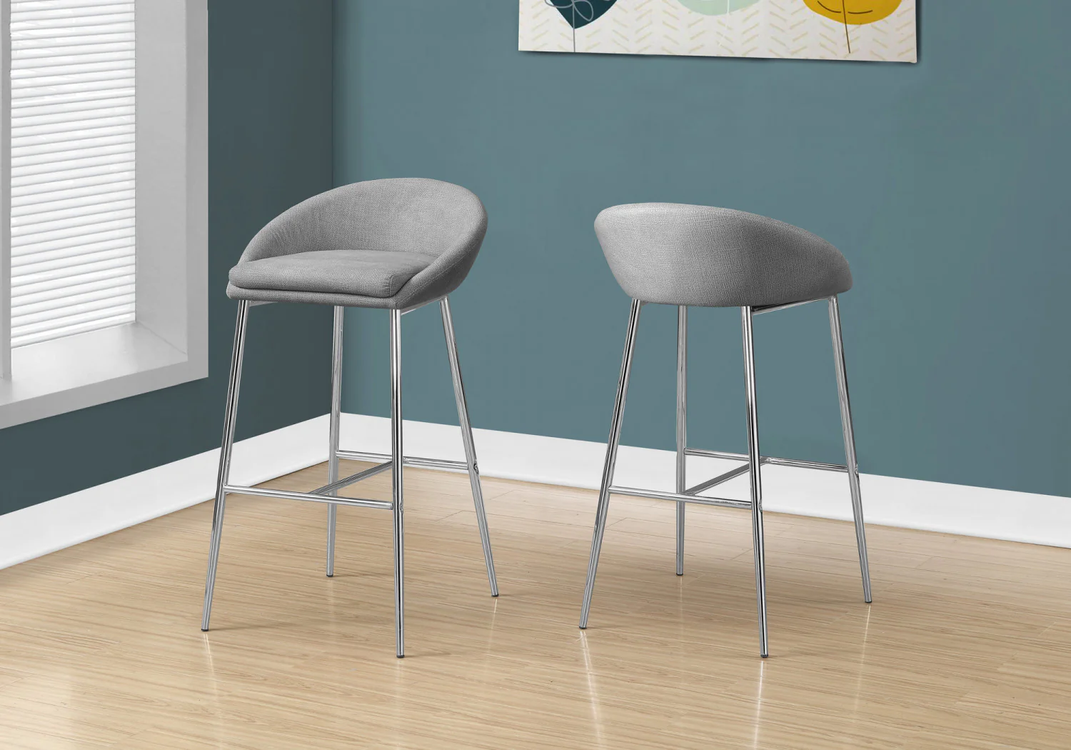 Franklin Bar Stool - Grey - Set Of Two - Image 2