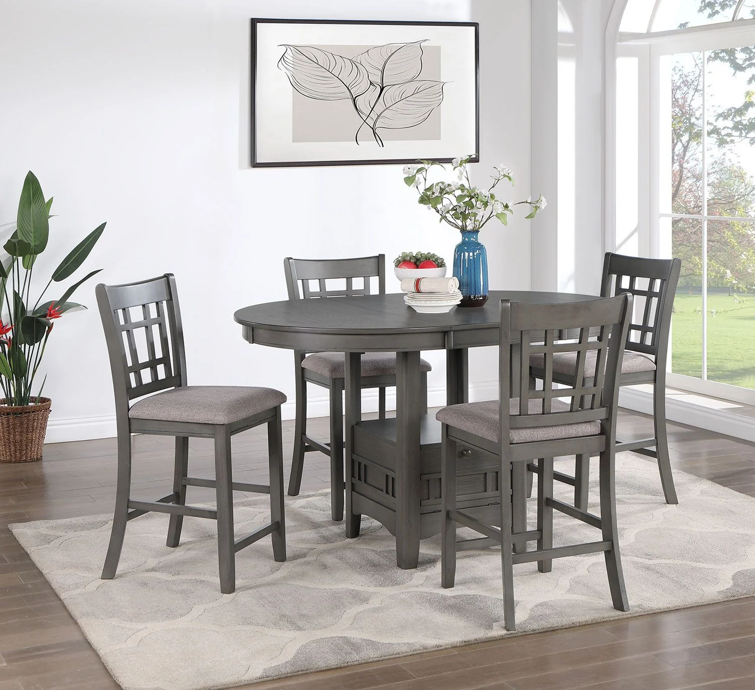 Freda Counter Height Stool - Grey - Image 2
