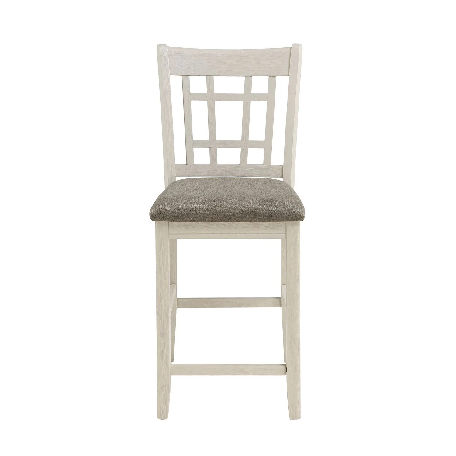 Freda Counter Height Stool - White, Dark Brown - Image 3