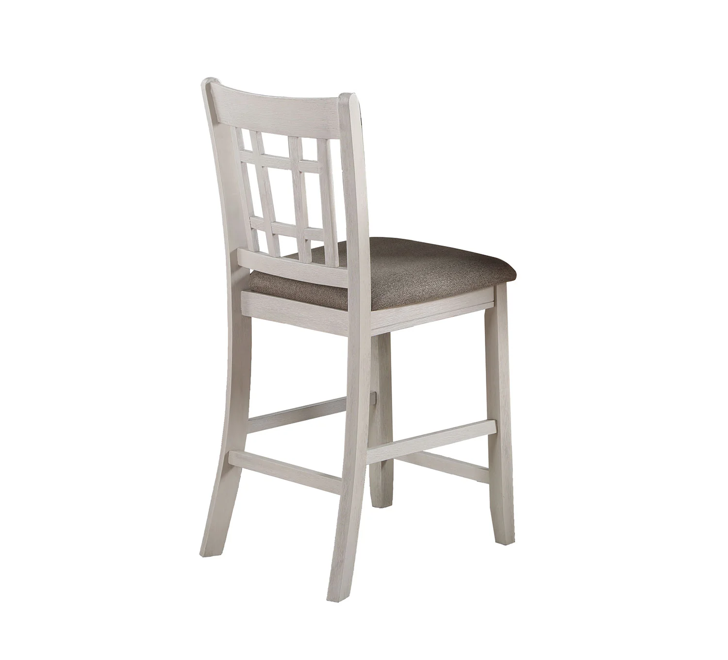 Freda Counter Height Stool - White, Dark Brown - Image 4