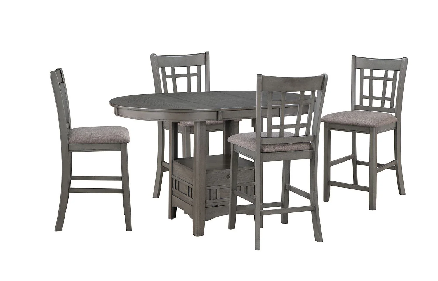 Freda Extendable Counter Height Dining Table - Grey - Image 8