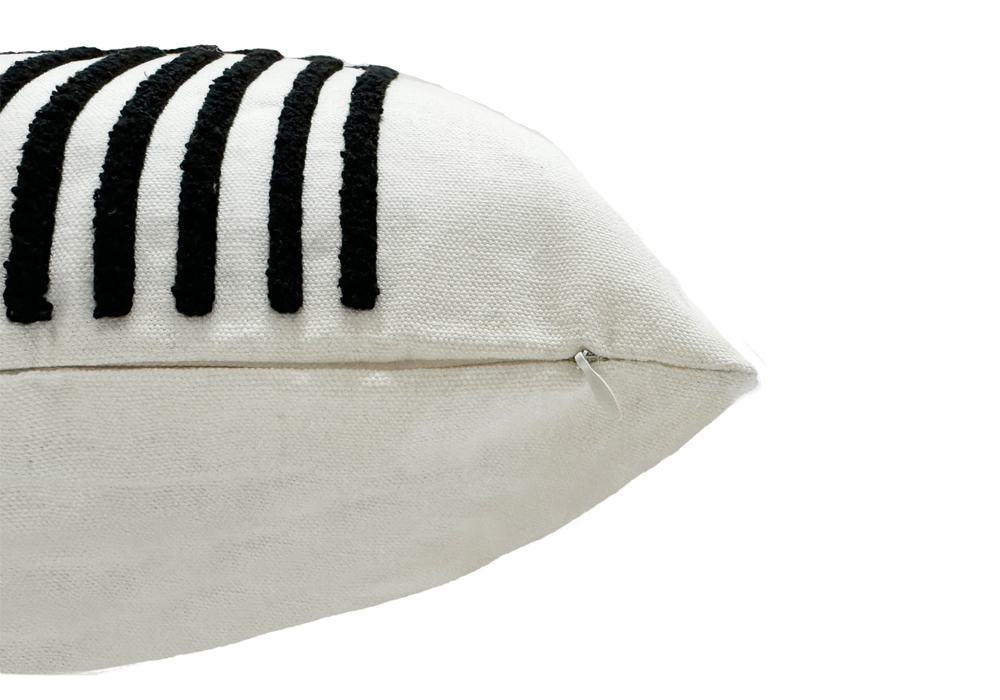 Free Spirit 18 x 18" Cushion - Mustard, White, Black - Image 3