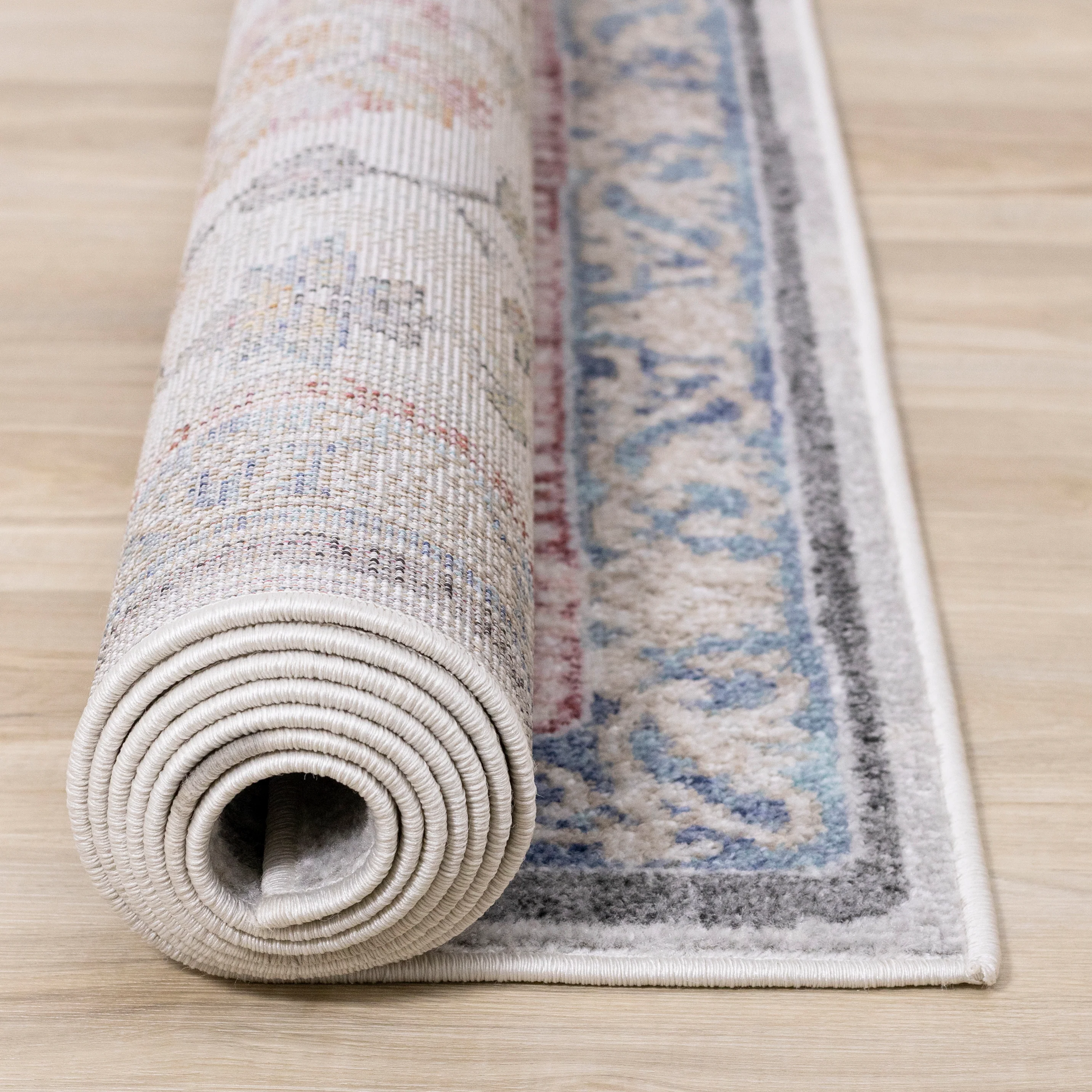 Fresco 5'3" x 7'7" Floral Border Area Rug - Image 13