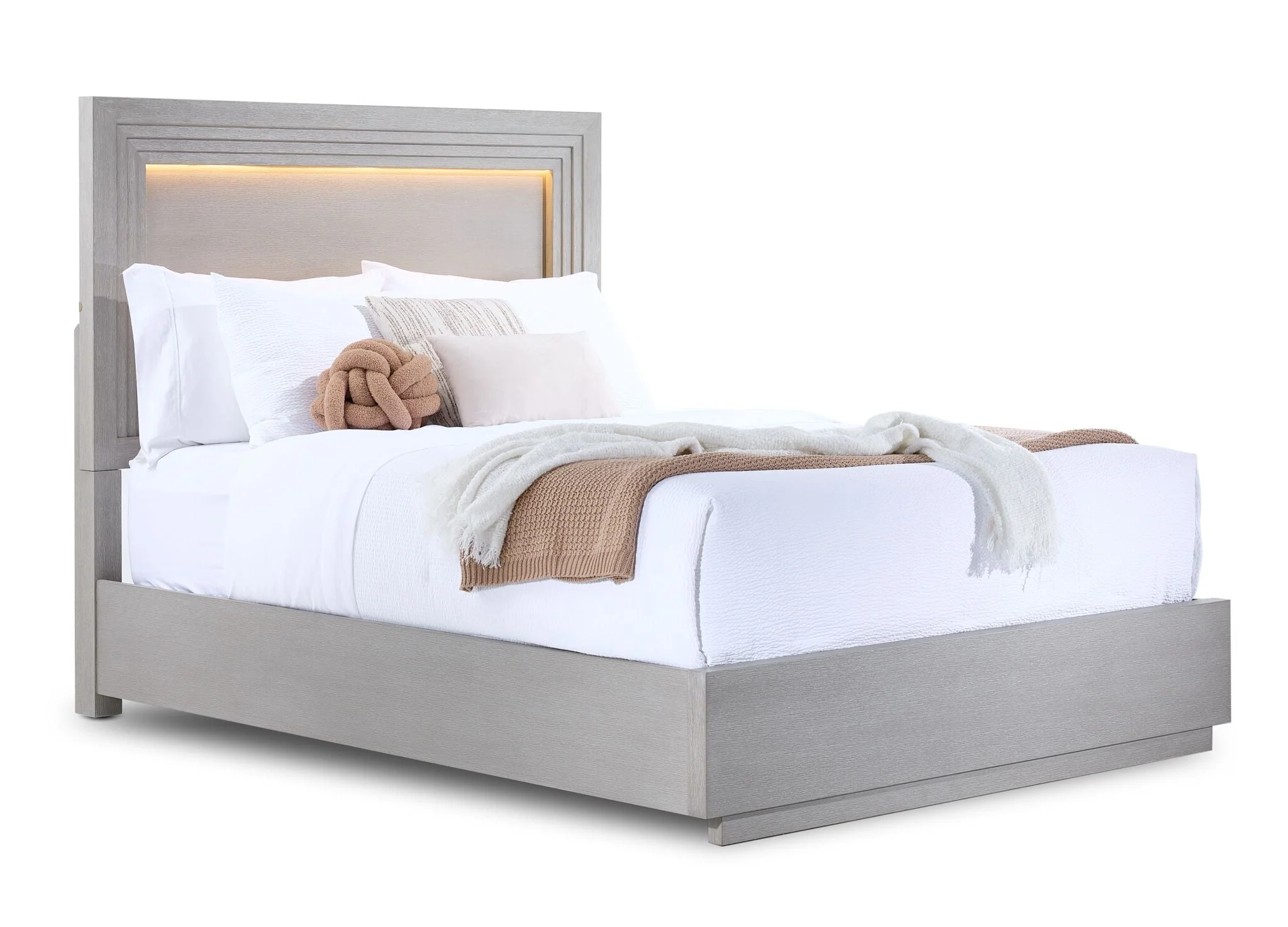 Fresh Perspective Cascade 3-Piece Queen Panel Bed - Dovetail Grey - Image 2