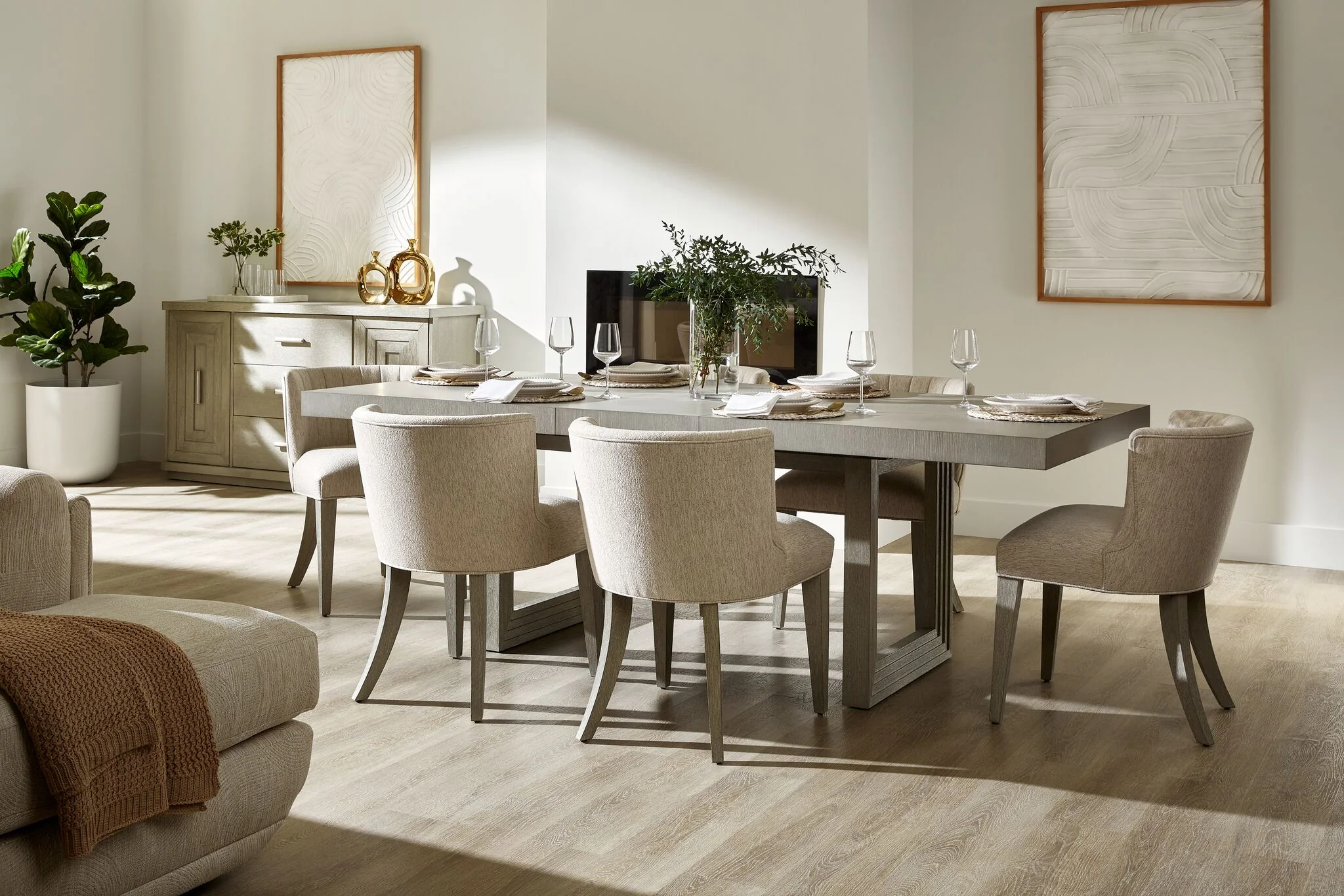 Fresh Perspective Cascade 7-Piece Extendable Dining Set -Dovetail Grey - Image 3