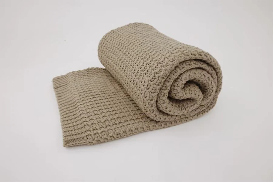Fresh Perspective Knit Ivory Throw -Light Brown - Image 5