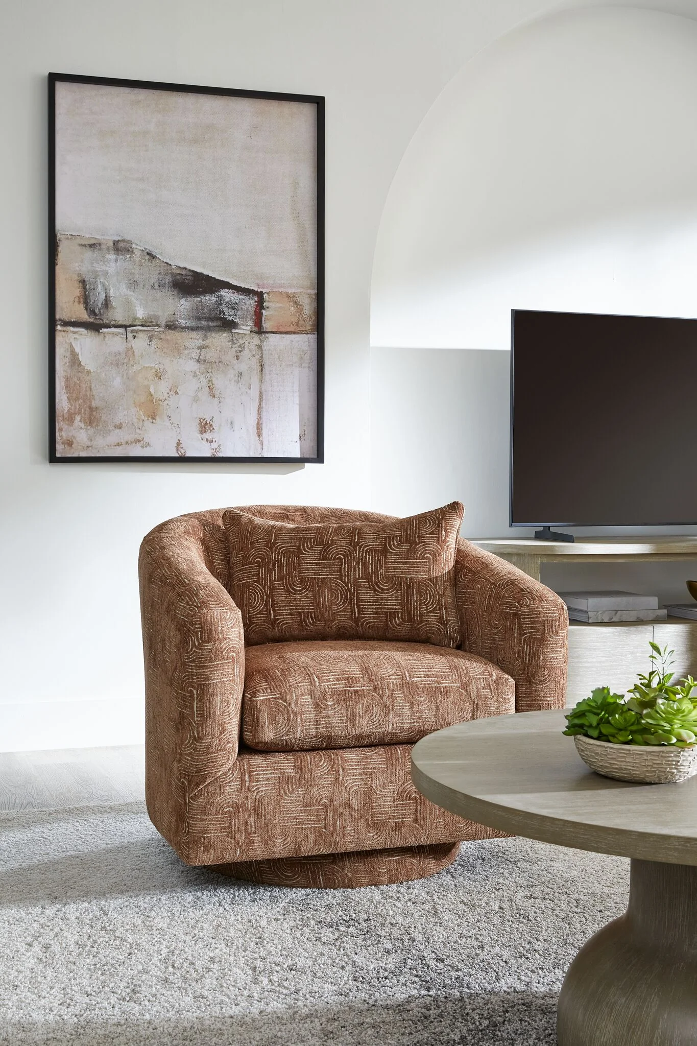 Fresh Perspective - Perspective Swivel Chair - Chestnut - Image 2