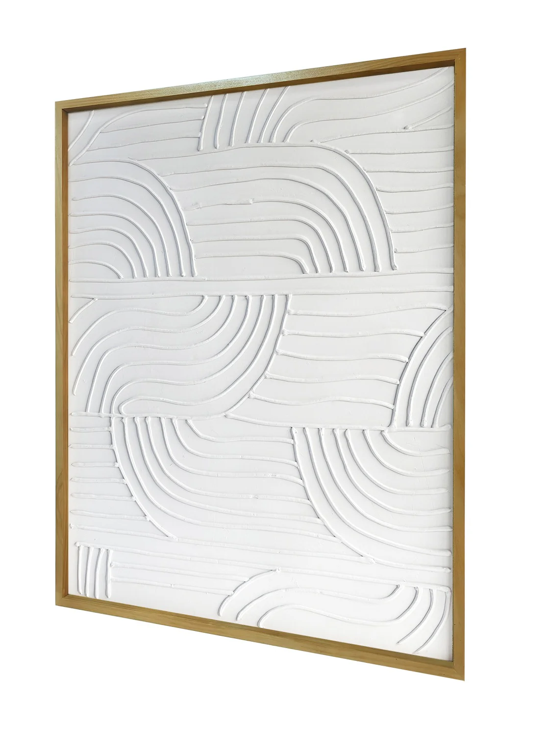 Fresh Perspective Textured Art - Light Brown/White - Image 3